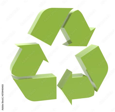 Green recycling symbol 3d render Stock Photo | Adobe Stock