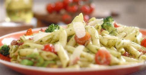 Mary Berry express bacon and pesto pasta recipe on Mary Berry’s Foolproof Cooking – The Talent Zone