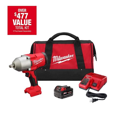 Milwaukee M18 18V Lithium-Ion Brushless Cordless 1/2 in. Impact Wrench ...