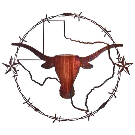 LaZart® Texas Longhorn Wall Art, Honey Pinion | Longhorn, Wall ...