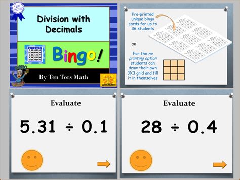 Division by Decimals Game - Made By Teachers