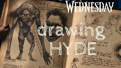 Hyde from Wednesday | Drawing monster - YouTube