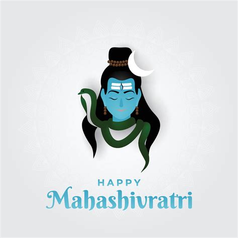 Vector illustration of Happy Mahashivratri, lord shiva, shivratri ...