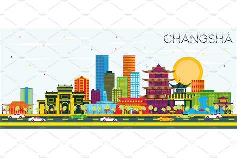 Changsha China City Skyline | Pre-Designed Photoshop Graphics ...