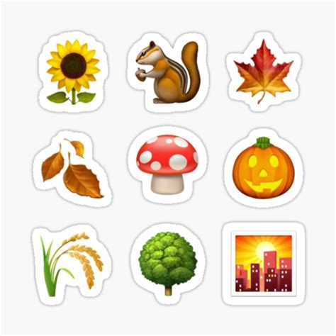 "Emoji Stickers Pack Autumn Edition" Sticker by SolidOFFMerch | Redbubble