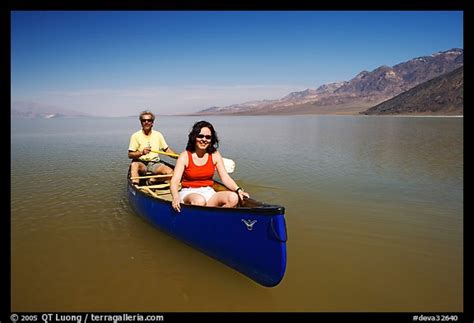 Picture/Photo: Canoists in rarely formed Manly Lake with Black ...