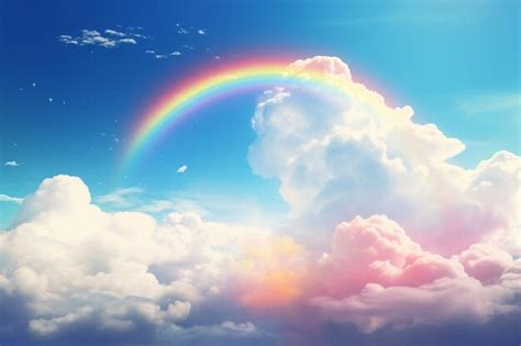 Premium AI Image | rainbow clouds sky