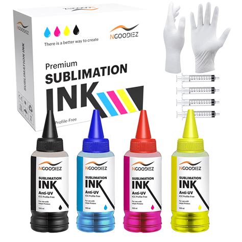 sublimation ink for ecotank supertank epson printer conversion kit ICC-profile free cotton ink ...