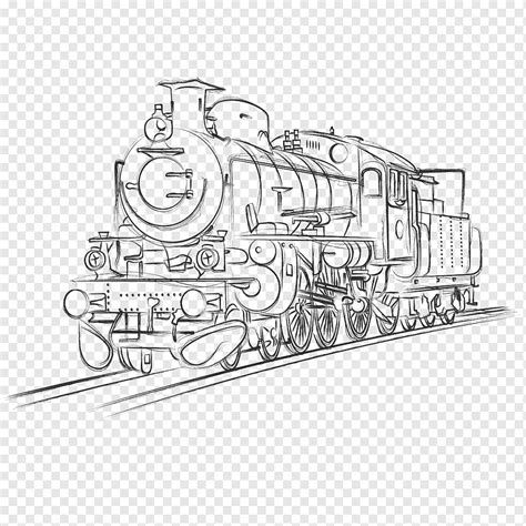 Train Rail transport Steam locomotive Sketch, Toy train wireframes, angle, pencil, text png ...