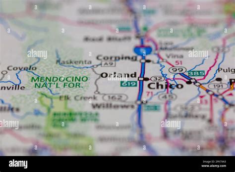 Orland on a map hi-res stock photography and images - Alamy