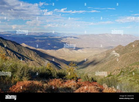 Laguna Mountains during dry fall season, mountain on the eastern edge ...