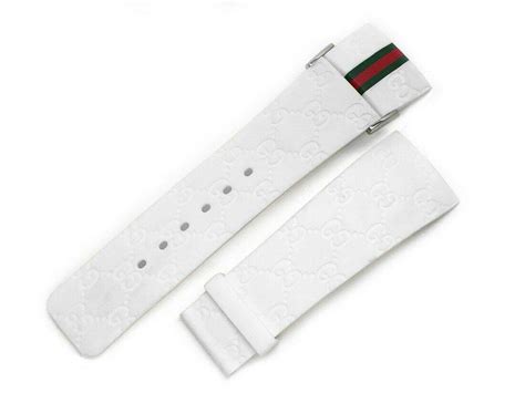 Authentic Gucci I-Gucci 114 Replacement White Rubber Band with Red & Green Gucci - Manhattan ...