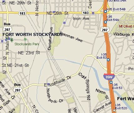 Fort Worth Stockyards Map