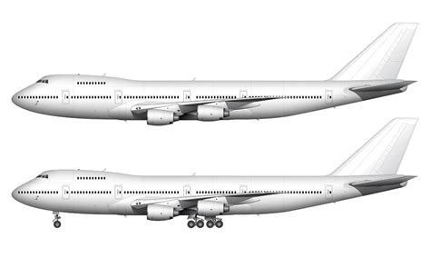 Boeing 747-200 blank illustration templates – Norebbo