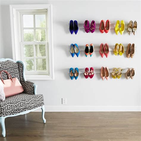 Wall Mounted Shoe Rack | Rangement chaussures, Étagère à chaussures diy, Étagère à chaussures murale