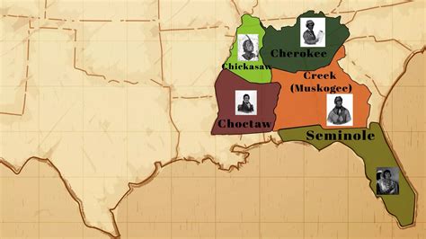 Photo Asset | Five Civilized Tribes Territory Map (1820) - Teacher Resource | History In A ...