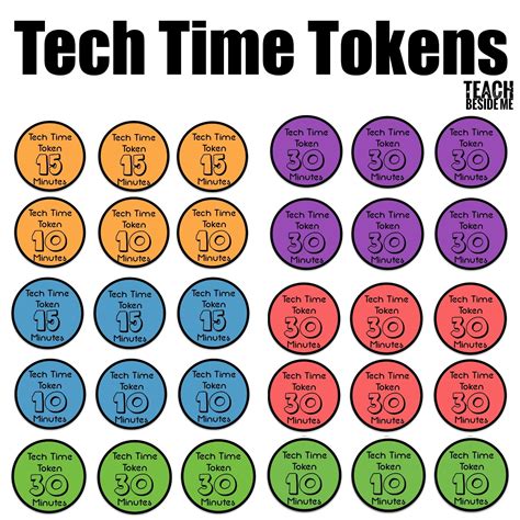 Tech Time Tokens | Tech time, Token, Challenging behaviors