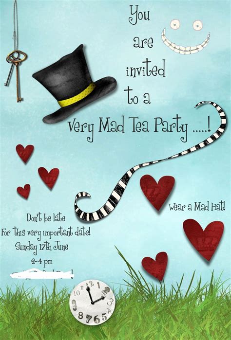 Mad Hatter Tea Party Invitation Luxury Mad Hatters Tea Party Invitation Template Free | Mad ...