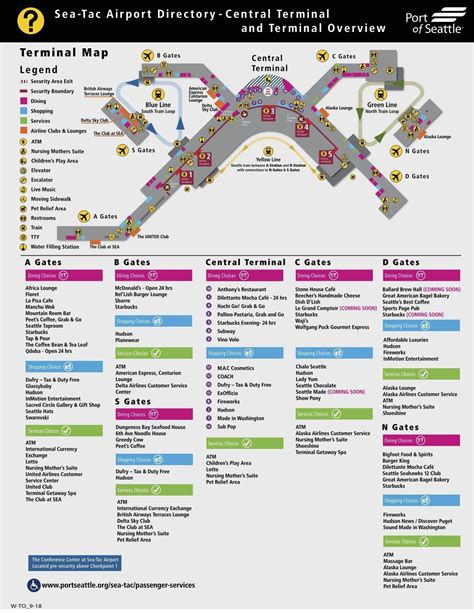 Sea-Tac Airport Map - Guide maps online | Airport map, Seattle airport ...