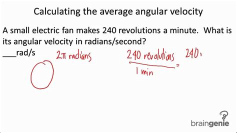 3.1.4.1 Calculating the average angular velocity - YouTube