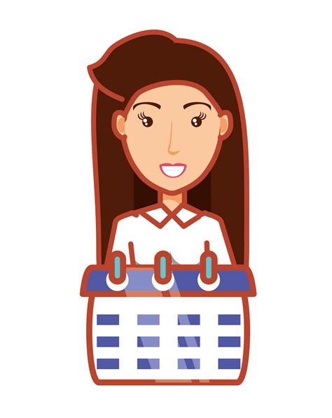 business woman with calendar reminder png transparent - ClipartLib