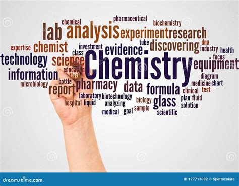 Chemistry Word Cloud and Hand with Marker Concept Stock Illustration - Illustration of chemical ...