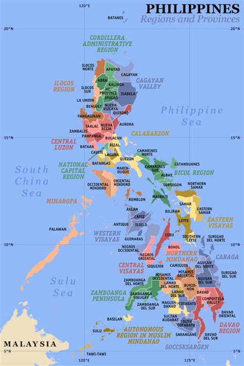 Map of the Philippines showing the provinces. | Regions of the philippines, Philippines travel ...