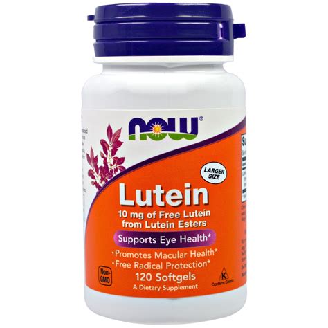 Now Foods, Lutein, 10 mg, 120 Softgels | By iHerb