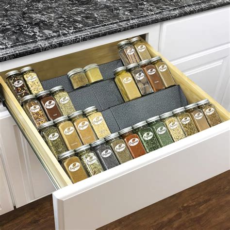 4304142PK Expandable Spice Rack Tray Insert Drawer Organizer - Lynk Inc