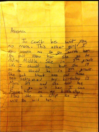 Piping Hot! Gigi Golah's Blog.: Funny Break-up letters...LOL.