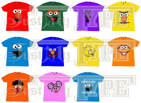 Sesame Street Tshirt Character