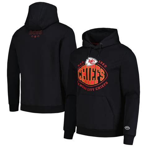 Men's BOSS X NFL Black Kansas City Chiefs Touchback Pullover Hoodie - 22518921 | HSN