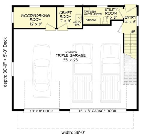 3-Car Modern Garage Apartment with Balcony - 68779VR | Architectural Designs - House Plans