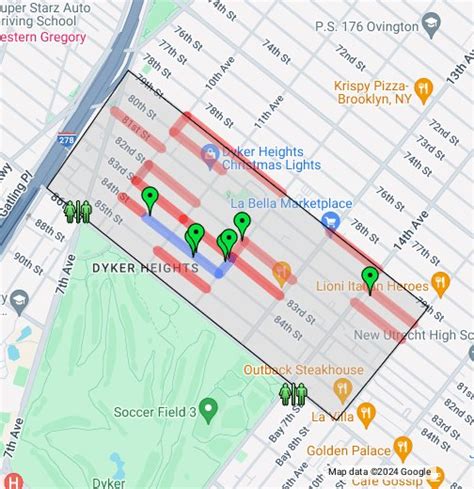 Dyker Heights Christmas Lights Map - Map Of The World