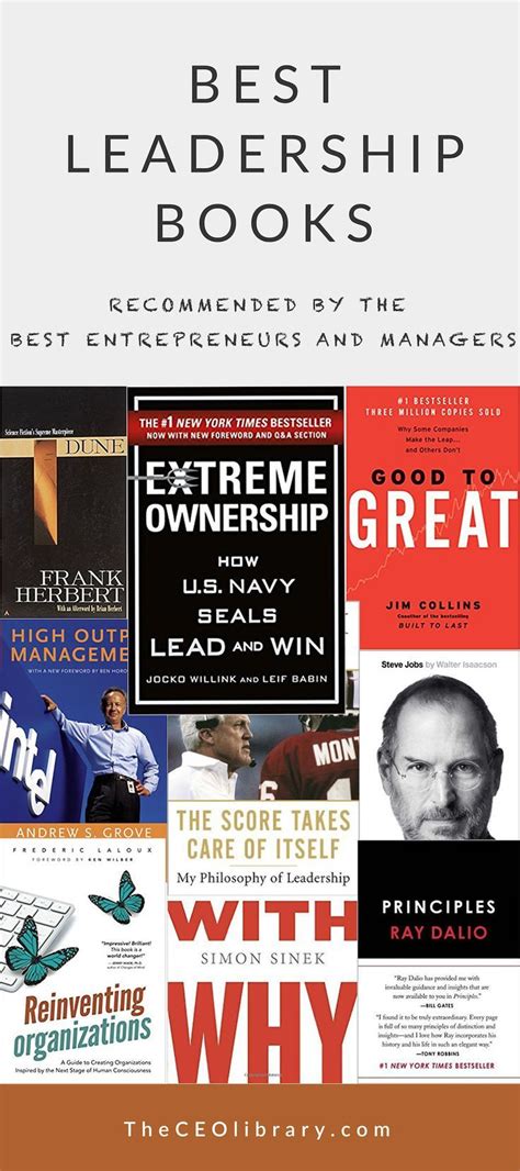 Best Leadership Books Recommended by World's Top Entrepreneurs | Leadership books, Entrepreneur ...