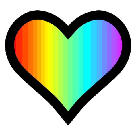 Rainbow Heart Sticker - Rainbow heart - Discover & Share GIFs