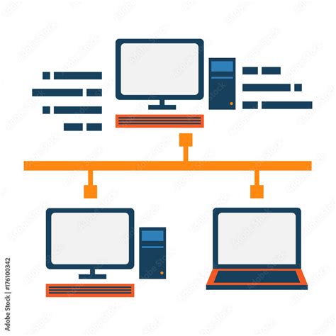 Local Area Network Diagram Stock Illustration Illustr - vrogue.co