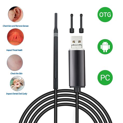 5.5mm USB Ear Cleaning Endoscope Camera HD Visual Ear Spoon ...