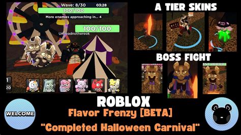 Roblox---🎃Flavor Frenzy [BETA] "Completed Halloween Carnival" - YouTube