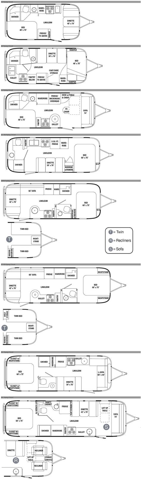 floor plan for trailers Kombi Motorhome, Airstream Campers, Airstream ...