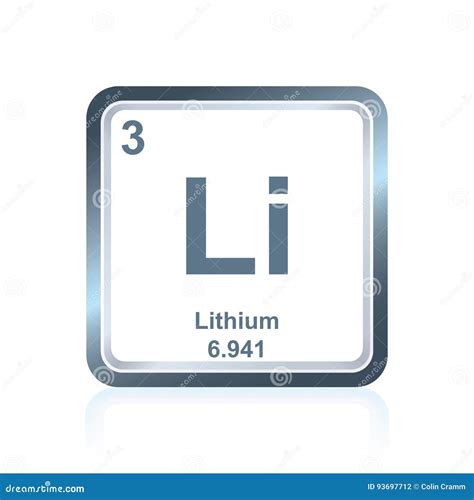 Chemical Element Lithium from the Periodic Table Stock Vector ...