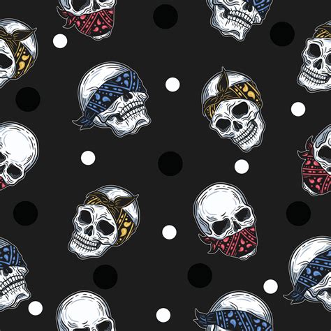 colorful skull seamless pattern white and black object wallpaper with ...