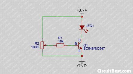 3V LED Dimmer Circuit with BC547 Transistor | CircuitBest