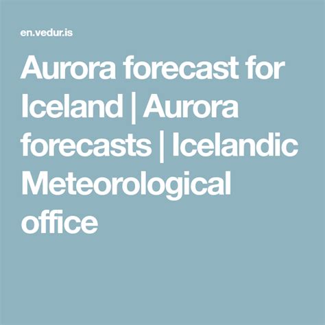 Aurora forecast for Iceland | Aurora forecasts | Icelandic ...