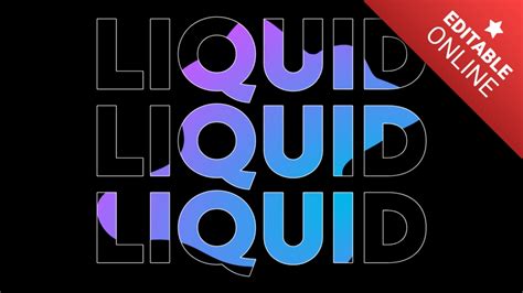 Liquid Font | Text Effect Generator