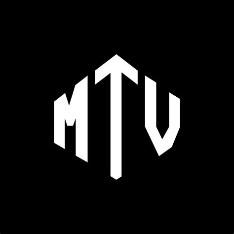 création de logo de lettre mtv avec forme de polygone. création de logo ...