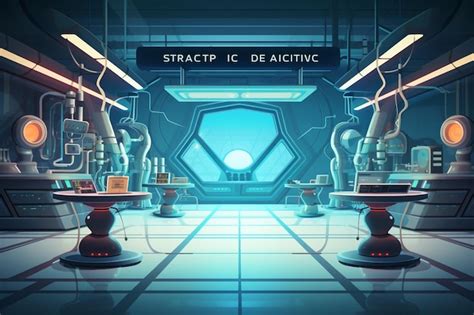 Premium Photo | Vector futuristic science lab background