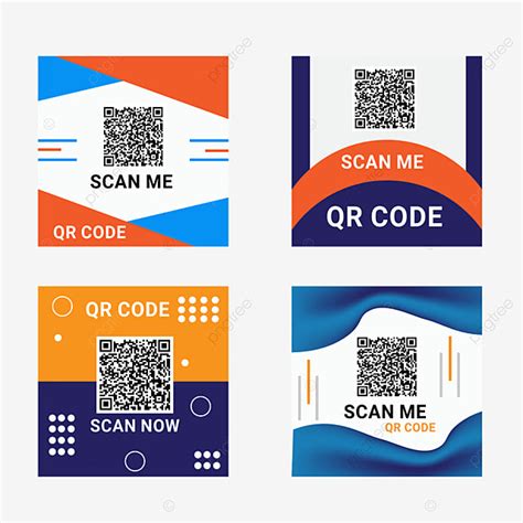 Qr Code Design Vector Design Images, Qr Code Label Set Design, Code ...