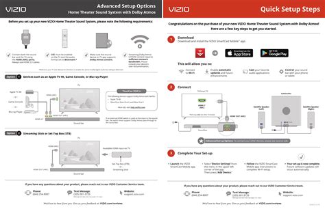 VIZIO SmartCast Mobile App: Advanced Setup Options Quick Start Guide