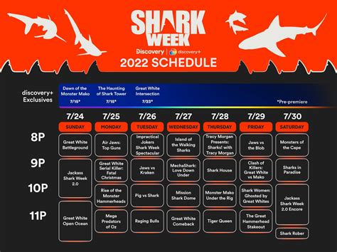 Shark Week 2022 - Discovery Channel Schedule - Epic Diving